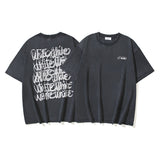 Spring/summer ow splatter graffiti arrow graphic crewneck short sleeve tee