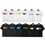 wholesale pa angel coconut tree flame letter logo graffiti paint short-sleeved t-shirt
