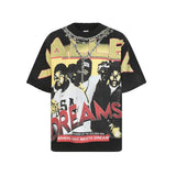 American valley washed distressed printing short-sleeved t-shirt valeforever hoodie sweatshirt long
