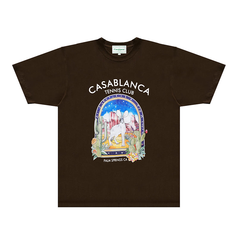 Casablanca T Shirts Fashion Print Street