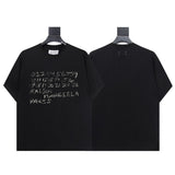 Mm series export wholesale margiela simple style digital four-corner mark couple short-sleeved t-shirtpure cotton high quality