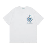 casa casablanca short-sleeved fantasy door letter logo printingstylish round neck short-sleeved t-shirt
