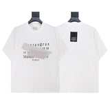 Mm series export wholesale margiela simple style digital four-corner mark couple short-sleeved t-shirtpure cotton high quality