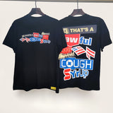 Cough syrup short-sleeved high-quality pure cotton round neck t-shirt fashionprinting breathable short-sleeved summer