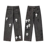 CHH Chrome Hearts Jeans Unisex Casual Loose Jeans