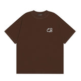 Wholesale export cole buxton minimalist cursive signature print short sleeve t-shirt - high street style