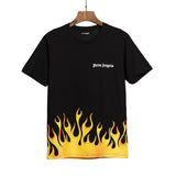 Cross-border foreign trade wholesale pa severed bear short-sleeved ins palm tree large logo back letter bat