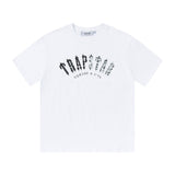 trap gradient letter tiger head short sleeve european and american high street trap star printing t-shirt loose s