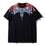 Marcelo classic phantom wings t-shirt - colorful feather lightning blade design - perfect for couples (mb short sleeve)