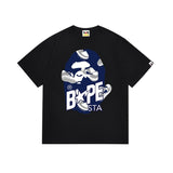 Cross-border wholesale summer classic ape camo lightning print cotton short sleeve t-shirt