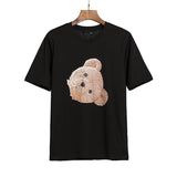 Correct version of pa beheaded bear short sleeve palm tree high street ins teddy bear shark love