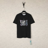 【eu size】authentic off-white print watercolor splatter gradient arrow graffiti ow short sleeve couple tee