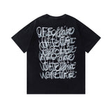 Spring/summer ow splatter graffiti arrow graphic crewneck short sleeve tee