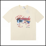 American trend rhu marlboro high definition printing de casual round neck short sleeve t-shirt export wholesale