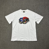 Wholesale foreign trade corteiz devil's island letter logo print short sleeve fog high street couple oversized t-shirt