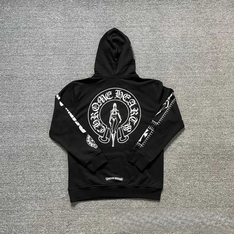 CHH Chrome Heart Hoodie Chrome Hearts big horseshoe deadly doll hooded sweater