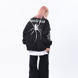 Unisex Baseball Jersey Spider Embroidered Baseball Suit Spring/Autumn Loose Jacket