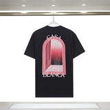 Foreign trade summer casa blanca letter print casual loose fit short sleeve t-shirt