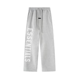Fog season 8 essentials flocked silicone printing couple loose hooded sweatshirt pants