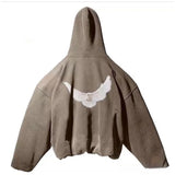 Correct version kanye kanye three-party joint peace dove short-sleeved t-shirt casual american high street hooded sweatshirt