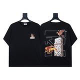 Summer off-white high quality pure cotton t-shirt printing short-sleeved t