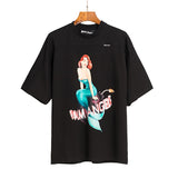 Correct version of pa beheaded bear short sleeves palm tree high street bat sleeves big logo letter on the back