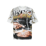 American valley washed distressed printing short-sleeved t-shirt valeforever hoodie sweatshirt long