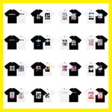 Purple br@nd comfy basics letter logo printing short-sleeved fog american street t-shirt