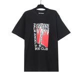 wholesale pa angel coconut tree flame letter logo graffiti paint short-sleeved t-shirt