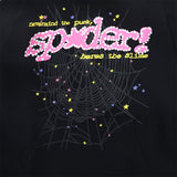 Sp5der Hoodie & Sweatpants 2 Piece Set Cobweb Puff Print Pure Cotton