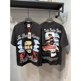American asaali character print short sleeve t-shirt & trendy shorts set - summer collection
