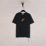 Correct version offow rainbow gradient arrow twill cashew flower graffiti short-sleeved t-shirt