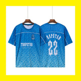 Trapstar logo slant digital basketball jersey football shirt gradient color sports short sleeve t-shirt for men