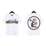 american trend high quality loose t-shirt pure cotton front and rear high-definition printing casualcoupletrendy short sleeves