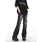 Unisex Jeans Zipper Jeans Vintage Summer Ripped Pants