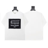 Mm series export wholesale margiela simple style digital four-corner mark couple short-sleeved t-shirtpure cotton high quality