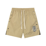 Wholesale saint vanity american washed & drilled short sleeve t-shirt & trendy shorts set for export