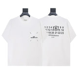 Mm series export wholesale margiela simple style digital four-corner mark couple short-sleeved t-shirtpure cotton high quality