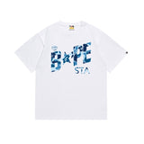 Cross-border wholesale summer classic ape camo lightning print cotton short sleeve t-shirt