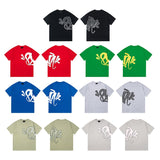 Synaworld american streetwear hip-hop foam print short sleeve sports five-point shorts casual t-shirt set dr