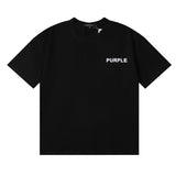 Purple br@nd comfy basics letter logo printing short-sleeved fog american street t-shirt
