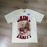 American saint t-shirt summer high street hip hop letterprinting short-sleeved t-shirt