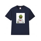 Wholesale export sup streetwear letter print 100% cotton t-shirt - relaxed fit, crew neck, short sleeve