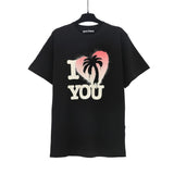 Correct version of pa beheaded bear short sleeves palm tree high street bat sleeves big logo letter on the back