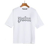 Correct version of pa beheaded bear short sleeves palm tree high street bat sleeves big logo letter on the back
