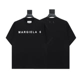 Mm series export wholesale margiela simple style digital four-corner mark couple short-sleeved t-shirtpure cotton high quality