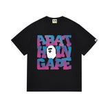 Cross-border wholesale summer classic ape camo lightning print cotton short sleeve t-shirt