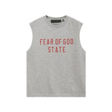 Fog icon double line essentials american high street summerloose couple short sleeve trendy heavy weight t-shirt