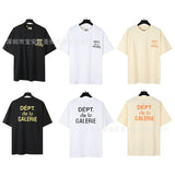 American classic series high street gall retro basic letter d print short sleeve t-shirt