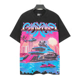 high version gods short sleeve heavy weight washed fog high street skull pure cottonprinting round